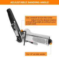 Bricolaje Herramienta De Pulido Y Lijado 3/8" Air Belt Sander Con Muela De Engranaje Para Compresor Aire Pneumática Herramienta De Lijado 330x10mm - details 3