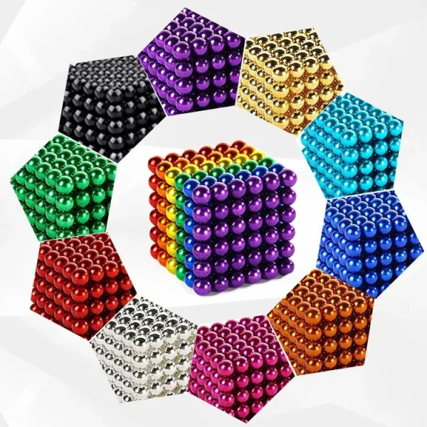 Colored Magnetic Balls in a Pack of 1000 Units - Create your own structures with fun...