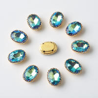 10x14mm Ovalado Diamante Coloreado Para Manualidades Joyería Vestimenta Zapatos Sombreros Accesorios DIY Bordado De Ojo De Caballo - details 10