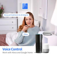 Termostato Wifi Slimme Con Pantalla Táctil LCD Para Calentamiento Por Electricidad Agua Y Gas Control Remoto Tuya - details 3