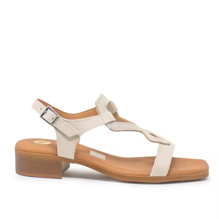 TINA KIZ 5345 Sandalias planas de Mujer 31525 24V SANDALIA PIEL ADORNO HIELO - 1