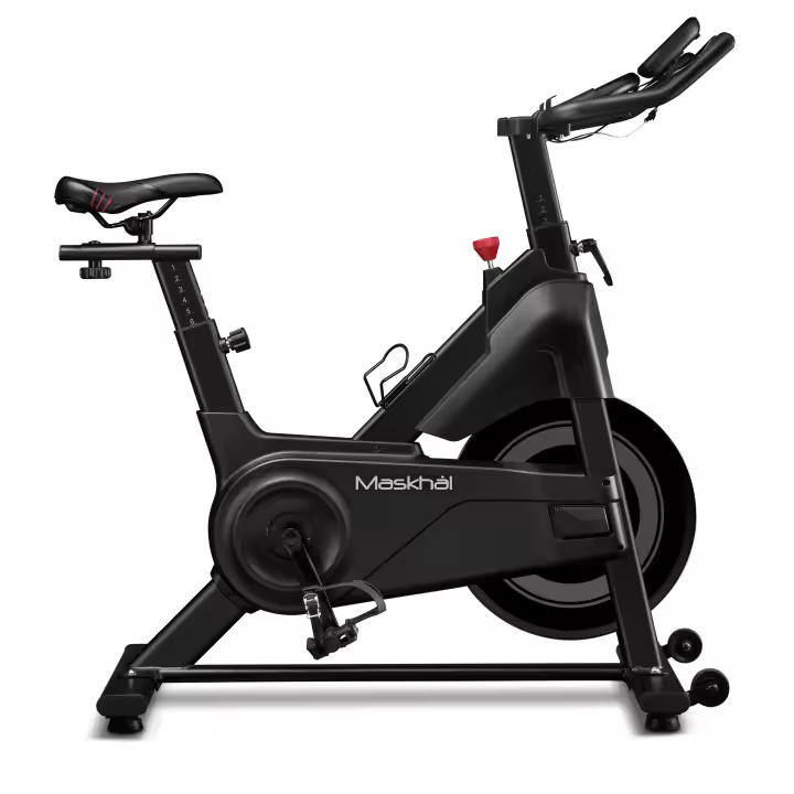 Bicicleta Indoor Spinning MASKHAL Black Lite, Pantalla LCD, Volante de Inercia 6Kg - 1