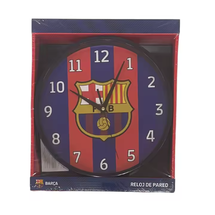 Mozuru Reloj de Pared FC Barcelona "Blaugrana" con Logo - 25 cm - - 1
