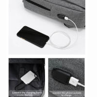 Mochila Multifuncional con Conexión Lateral para Cargador y Teléfono Diseño Empresarial Sencillo Dimensiones 41x29x12cm Mochila de Negocios Elegante y Práctica para Viajes y Uso Diario - details 4