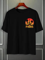 Camiseta De Verano Para Hombre Estilo Casual Con Diseño Artístico De Árboles De Palma Y Torre Eiffel En París Impresión Trendy - details 3