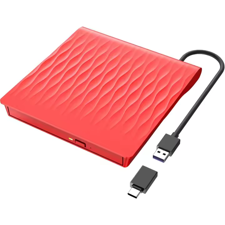 Lector DVD Externo USB 3.0 y Type-C, Profesional Grabadora CD/DVD-RW, para Laptop, Desktop, iMac, Apple MacBook Air/Pro - 1