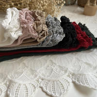 Calcetines Altos Para Bebés Niñas Invierno Otoño Algodón Lace Ruffle Suelto Princesa Navidad Tallas 0-5 Años Colores Variados - details 16