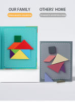 Puzzle De Madera 3D Magnético Juegos Geométricos Tangram Montessori Educación Temprana Sorteo Juguetes Para Niños Regalos - details 9