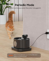 Fuente De Agua Para Gatos Sin Cable De 95 oz/2.8L Con Batería Recargable De 5200mAh Circulación De Agua Silenciosa Y Automática Para Mascotas - details 4