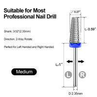 Cabeza De Moldeo Trapecio Y Taperada En Acero De Tungsteno De Alta Calidad Para Manicura Y Pedicura Bit De Taladro De Carburo Para Uñas - details 7