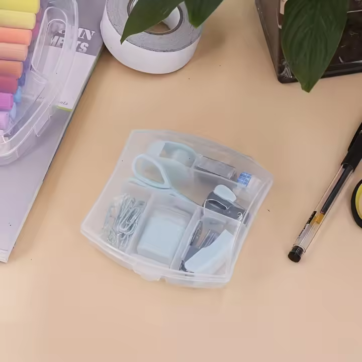 Mini Estapador Con Kit De Suministros Escolares Y De Oficina Mini Tijeras Desestapadoras Estacas Estapador Plástico Capacidad 500 Hojas Tamaño Mini - 1