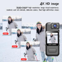 Cámara Mini Portátil HD 4K Wifi Hotspot Con Visión Nocturna DVR Bodycam Digital Para Policía Memoria MicroSD Pantalla Color 1.54 Inch - details 7