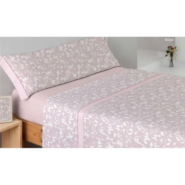 Juego de Sábanas de 50%Algodón y 50%Poliéster- Fabricado en España- 3 Piezas Cama 90,105,135,150 - 1