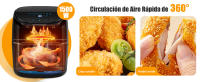 AIGOSTAR Freidora de Aire de 4L, 1500W, Temporizador de 60 Minutos, Temperatura Ajustable de 40℃ a 200℃, Pantalla LED, Canasta Antiadherente. - details 2