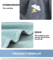 Toalla De Baño De Algodón Suave Y Absorbente Con Patrón Bordado Para Parejas Toalla De Rostro Rectangular Máquina Lavable - details 3
