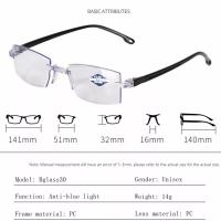 Gafas De Lectura Antir Luz Azul Vintage Ultraligera Para Mujer Y Hombre Gafas Opticas Presbicia Sin Montura Para Ojos - details 4