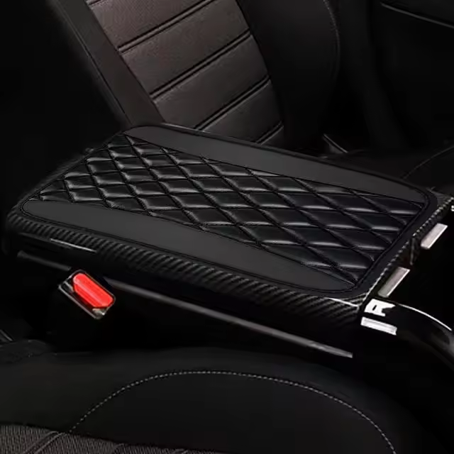 Manta De Reposabrazos Para Coche Universal En Cuero PU Estilo Étnico Impermeable Antideslizante Con Caja De Almacenamiento Accesorio De Estilo Interior Para Automóvil - 1