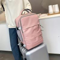 Mochila de viaje de gran capacidad para mujer, bolso de día informal, impermeable, antirrobo, con correa de equipaje y puerto de carga USB - details 7