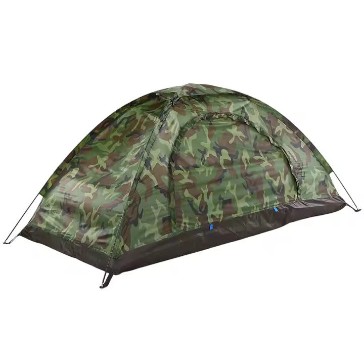 Tienda de campaña de una sola capa para 1 persona, portátil, para exteriores, Camuflaje, viaje, Playa - 1