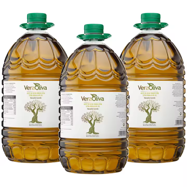 Aceite de Oliva Virgen Extra Veraoliva - 3 garrafas de 5l - Medalla de Oro 2025 - 1