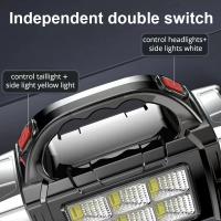 Lámpara Portátil Recargable Con 8/4 LED FuerteLinterna Solar USB Con COB Para Camping Y Exteriores Incluye Batería Recargable - details 4