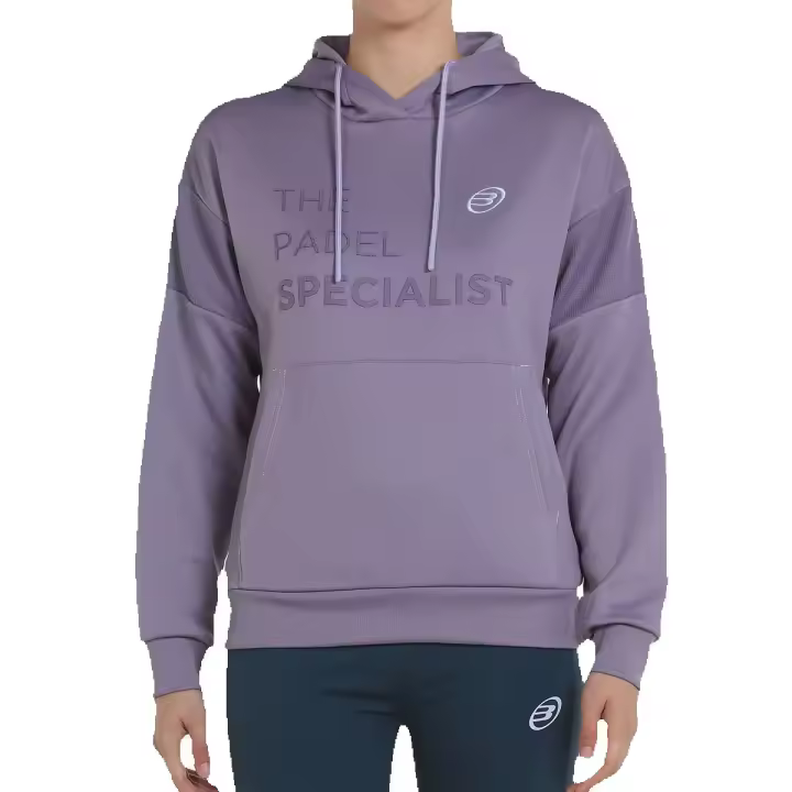 Sudadera capucha Bullpadel Naos color malva para mujer - 1