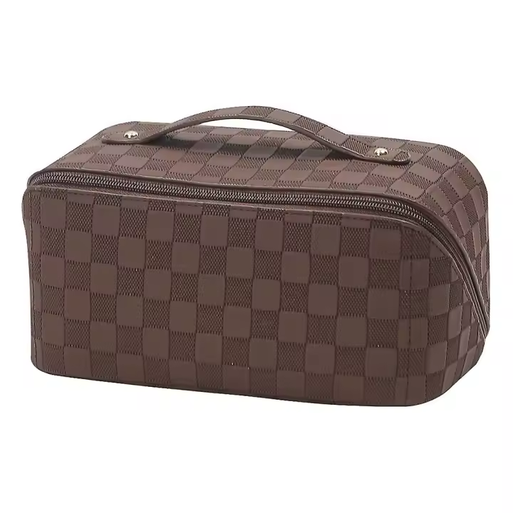 Bolsa de Cosméticos de Cuero PU Grande con Divisor - 1