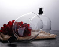 Tope De Vaso De Cristal Transparente Para Botella De Vino Con Tapa De Madera Eco-amigable Para Beber Directamente Del Frasco Decoración De Mesa Para Fiesta - details 6