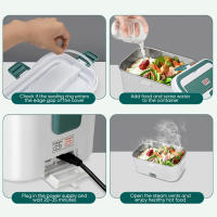 Fiambrera eléctrica de 1,8 l, calentador de alimentos portátil 2 en 1, 12V-24V, 80W, para coche/camión/hogar, caja de autocalentamiento - details 3