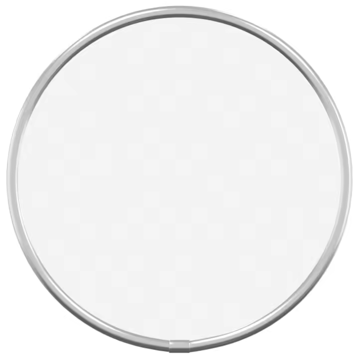 Espejo bañoEspejo de pared redondo plateado Ø20 cm - 1