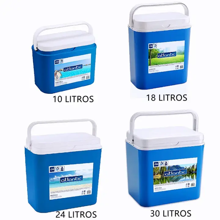 Nevera Portátil Térmica Azul y Blanco Polipropileno Ideal Para Actividades al Aire Libre en el Jardín Camping Barbacoas Pisicna Playa Capacidad 10/18/24/30Litros - 1