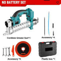 Pistola engrasadora eléctrica inalámbrica para mantenimiento de aceite lubricante de coche, herramienta eléctrica de alta presión para batería Makita de 18v, 10000PSL Pistola eléctrica de mantequilla Sin batería - details 6