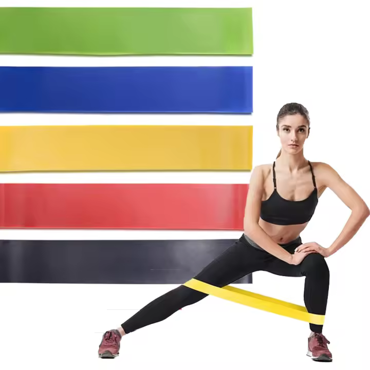 Bandas elásticas para entrenamiento fitness gomas cintas de resistencia de 5 niveles con bolsa de transporte ejercicio en casa, gimnasio, pilates - 1