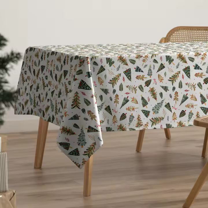 Gamusi Mantel navidad antimanchas algodón estampado impermeable tacto tela CHIME - 1