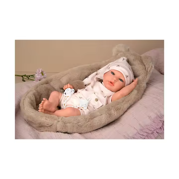 Reborn Arias Lidia Beige con Cuna 98189 - 1