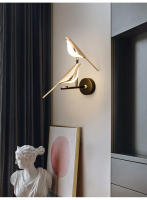 Lámpara De Pared LED Con Forma De Pájaro Dorado Estilo Nórdico Para Sala De Estar Dormitorio Bar Lámpara De Noche Creativa Y Decorativa - details 14