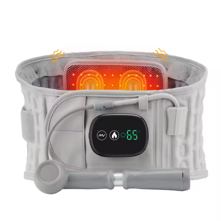 Cinturón de masaje inflable con calefacción, controlador de cuero, protección de cintura, calefacción eléctrica, compresa caliente, artefacto lumbar - 1