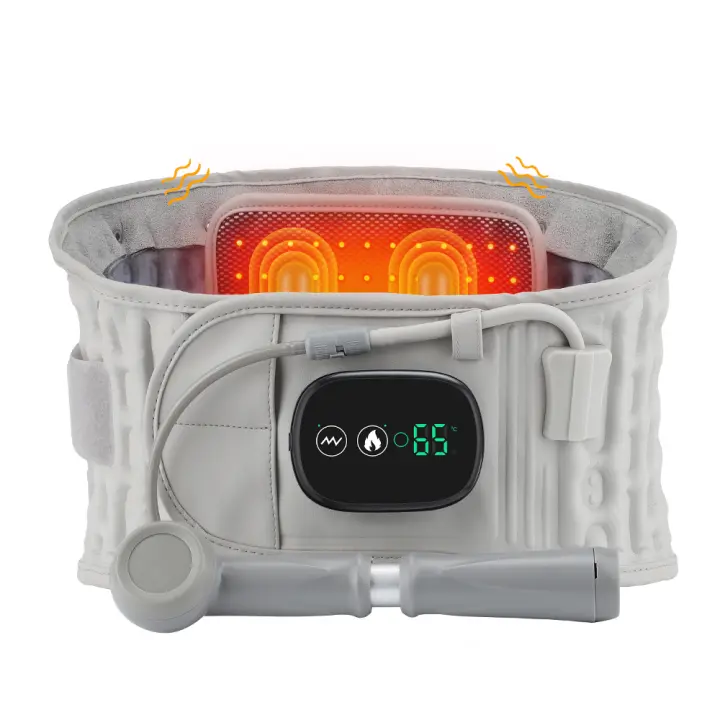 Cinturón de masaje inflable con calefacción, controlador de cuero, protección de cintura, calefacción eléctrica, compresa caliente, artefacto lumbar - 1