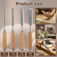Juego De 4 Taladro De Madera De Acero Cromo-Vanadio Afilado Con Mango De Roble Herramientas De Grabado Ergonómicas Para Carpintería - details 5