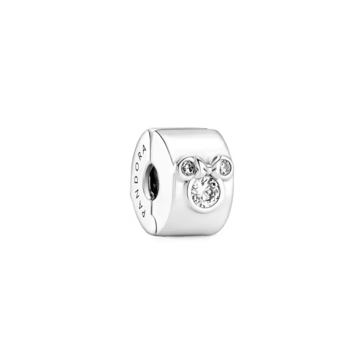 PANDORA Clip en Plata de Ley Auténtica con Diseño de Disney de Mickey & Minnie Mouse y Circonitas Cúbicas - 1