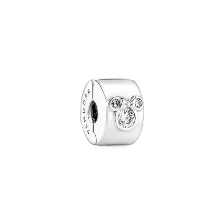 PANDORA Clip en Plata de Ley Auténtica con Diseño de Disney de Mickey & Minnie Mouse y Circonitas Cúbicas - 1