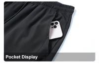 Pantalones De Verano Para Hombre Seda Helada Transpirables Casuales Delgados Secado Rápido Estilo Recto Cintura Elástica Deportivos Fitness - details 15