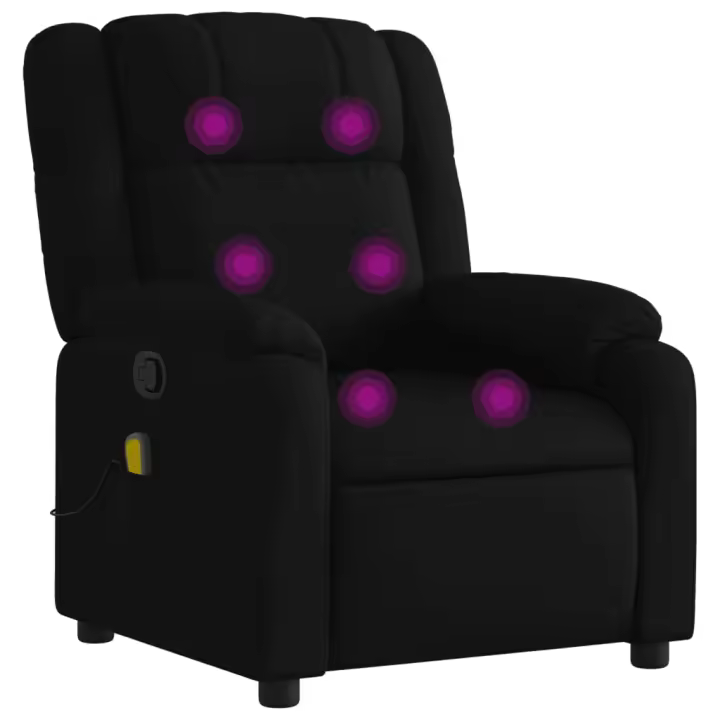 vidaXL Sillón de masaje reclinable de tela Gris claro, Gris oscuro, Negro Sillon Dormitorio Sillon Comodos Silla Relax Sillón Sofá - 1