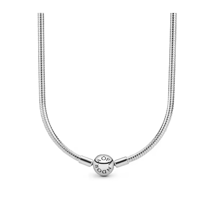 PANDORA Collar de Plata 925ML 590742HV-45 Moments Mujer - Motivo Circular - Logo de la Marca - Estilo Elegante - 1