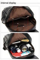 Mochila De Cuero Genuino Para Mujer 2024 Alta Calidad Vintage Bolso De Viaje Escolar Para Niñas Bolsa De Hombro Arco Iris - details 9