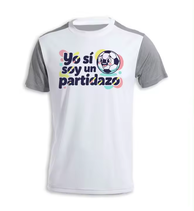 MERCHANDMANIA CAMISETA bicolor frase motivadora graciosa futbol cuerpo chiste tshirt - 1