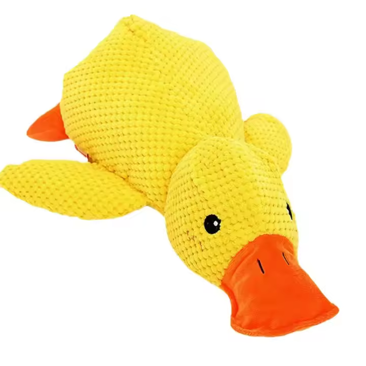 Juguete De Peluche Para Perros Con DUCK Stormtrooper Dormido Masticable Y Resistente Al Desgaste Juguetes De Voz Para Mascotas Juguetes De Alivio De La Boredom - 1