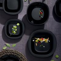 STARLEY-Vajilla Cuadrada Carine Neo Black 12 Piezas Vidrio Negro - details 1