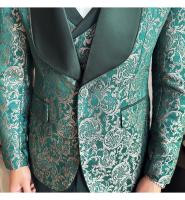 Traje De Tres Piezas Para Hombre Estilo Británico Primavera 2025 Traje De Negocios Casual Chaqueta Pantalón Alta Densidad Jacquard Vestido De Boda - details 13