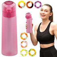 Botella De Agua Fragante De 650ML Con Manija Y 7 Cubos De Sabor Frutal Sin BPA Para Viajes Senderismo Escalada - details 0